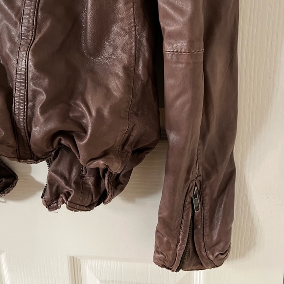 Muubaa 🤎 lambskin leather biker jacket, size: 8 - Picture 13 of 15